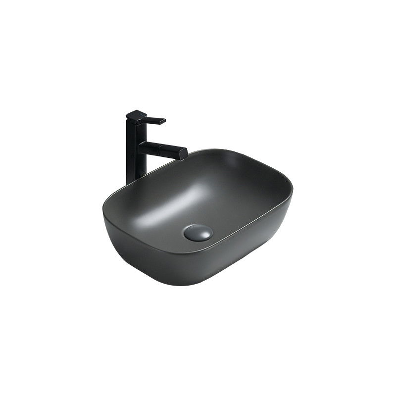 Mexen Rita lavabo de comptoir 45 x 32 cm, Gris foncé mat - 21084571