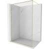 Mexen Kioto-F Cloison de douche Walk-in avec cadre 75 x 202 cm, transparent 8 mm, or brossé - 800-075-104-55-00