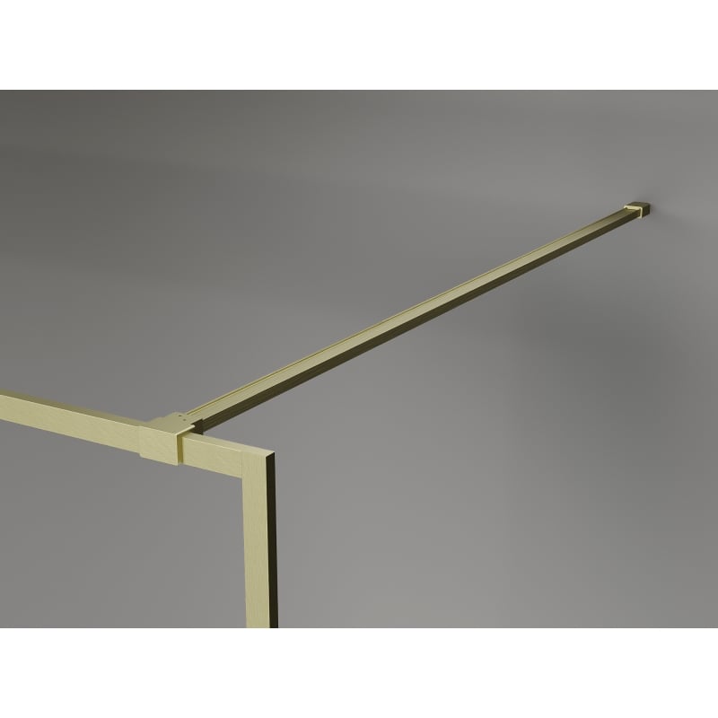 Mexen Kioto-F paroi de douche Walk-in avec cadre 85 x 202 cm, transparent 8 mm, or brossé - 800-085-104-55-00