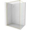 Mexen Kioto-F cloison de douche Walk-in avec cadre 95 x 202 cm, transparent 8 mm, or brossé - 800-095-104-55-00