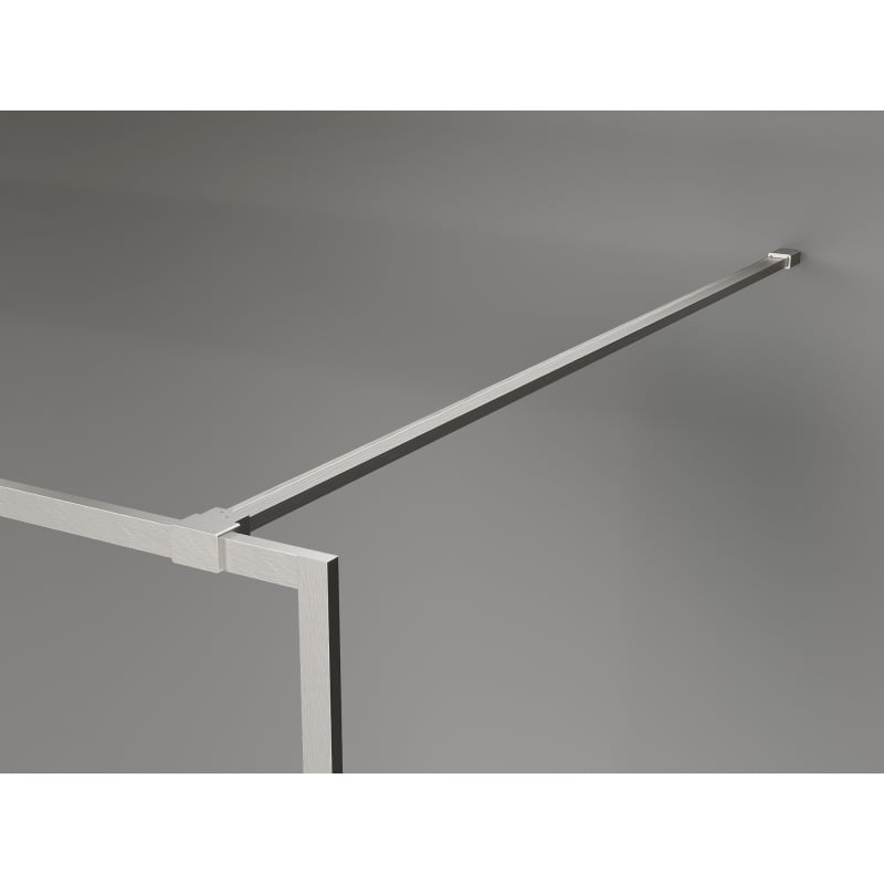 Mexen Kioto-F paroi de douche Walk-in avec cadre 50 x 202 cm, transparent 8 mm, nickel brossé - 800-050-104-97-00