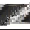 Mur de douche Mexen Kioto-F Walk-in avec cadre 135 x 202 cm, transparent 8 mm, or brossé - 800-135-104-55-00