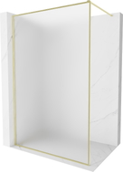 Mexen Kioto-F paroi de douche Walk-in avec cadre 80 x 202 cm, givrée 8 mm, or brossé - 800-080-104-55-30