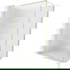 Mexen Kioto-F paroi de douche Walk-in avec cadre 100 x 202 cm, givre 8 mm, or brossé - 800-100-104-55-30