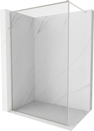 Mexen Kioto-F paroi de douche Walk-in avec cadre 125 x 202 cm, transparent 8 mm, nickel brossé - 800-125-104-97-00
