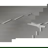 Paroi de douche Mexen Kioto-F Walk-in avec cadre 135 x 202 cm, transparent 8 mm, nickel brossé - 800-135-104-97-00