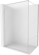 Mexen Kioto-F paroi de douche Walk-in avec cadre 80 x 202 cm, givrée 8 mm, nickel brossé - 800-080-104-97-30