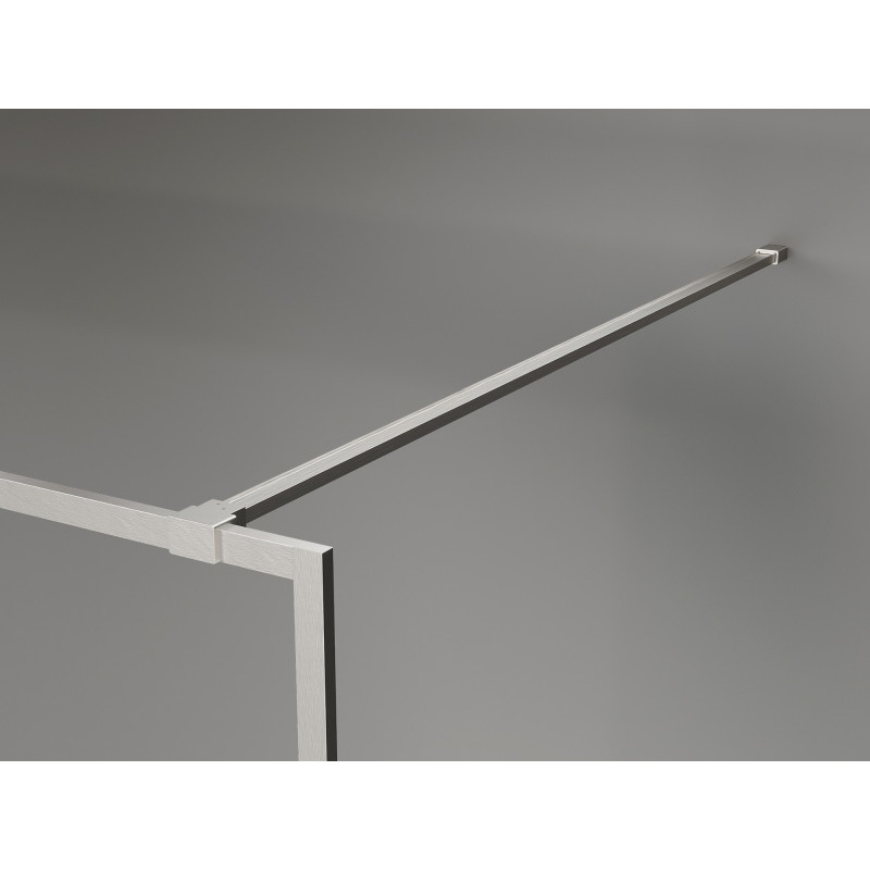 Mexen Kioto-F paroi de douche Walk-in avec cadre 120 x 202 cm, graphite 8 mm, nickel brossé - 800-120-104-97-40