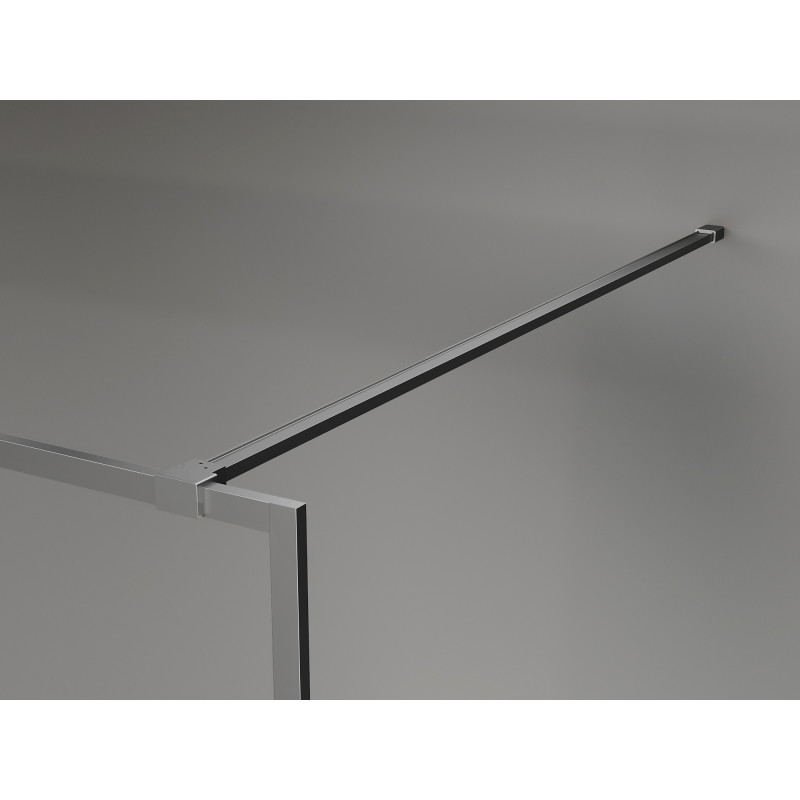 Mexen Kioto-F paroi de douche Walk-in avec cadre 115 x 202 cm, transparent 8 mm, gun metal - 800-115-104-95-00