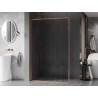 Mexen Kioto-F paroi de douche Walk-in avec cadre 60 x 202 cm, transparent 8 mm, cuivre brossé - 800-060-104-65-00