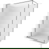 Paroi de douche Mexen Kioto-F Walk-in avec cadre 90 x 202 cm, givre 8 mm, métallisation canon - 800-090-104-95-30
