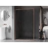Paroi de douche Mexen Kioto-F Walk-in avec cadre 85 x 202 cm, transparent 8 mm, cuivre brossé - 800-085-104-65-00