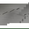Mexen Kioto-F paroi de douche Walk-in avec cadre 120 x 202 cm, givre 8 mm, gun métal - 800-120-104-95-30