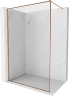 Mexen Kioto-F paroi de douche Walk-in avec cadre 115 x 202 cm, transparent 8 mm, cuivre brossé - 800-115-104-65-00