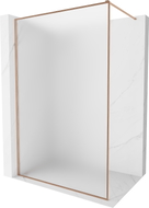 Mexen Kioto-F paroi de douche Walk-in avec cadre 110 x 202 cm, givrée 8 mm, cuivre brossé - 800-110-104-65-30