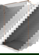 Mexen Kioto-F cloison de douche Walk-in avec cadre 110 x 202 cm, graphite 8 mm, cuivre brossé - 800-110-104-65-40