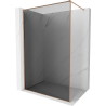 Mexen Kioto-F paroi de douche Walk-in avec cadre 140 x 202 cm, graphite 8 mm, cuivre brossé - 800-140-104-65-40