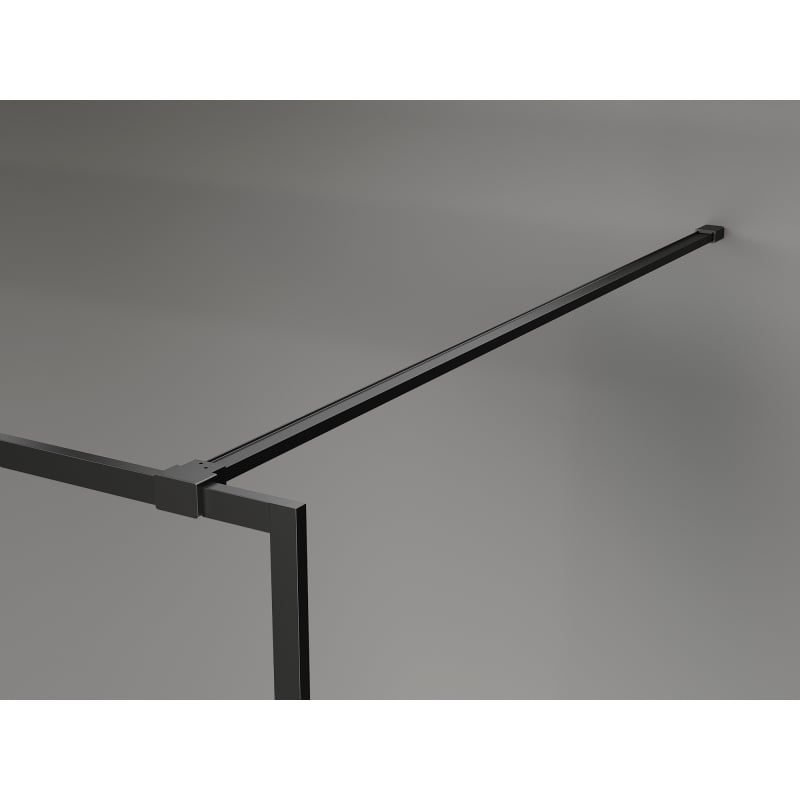 Mexen Kioto-F paroi de douche Walk-in avec cadre 150 x 202 cm, transparent 8 mm, noir - 800-150-104-70-00