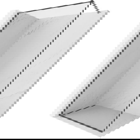 Mexen Kioto-F paroi de douche Walk-in avec cadre 80 x 202 cm, transparent 8 mm, gris canon brossé - 800-080-104-66-00