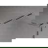 Mexen Kioto-F paroi de douche Walk-in avec cadre 85 x 202 cm, transparent 8 mm, gris fusil brossé - 800-085-104-66-00