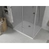 Mexen Lima cabine de douche pliante 90 x 110 cm, graphite, chrome + receveur Flat, blanc - 856-090-110-01-40-4010