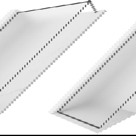 Mexen Kioto-F paroi de douche Walk-in avec cadre 140 x 202 cm, givre 8 mm, gris pistolet brossé - 800-140-104-66-30