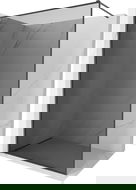 Mexen Kioto-F paroi de douche Walk-in avec cadre 80 x 202 cm, graphite 8 mm, gris canon brossé - 800-080-104-66-40