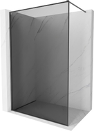Mexen Kioto-F paroi de douche Walk-in avec cadre 130 x 202 cm, graphite 8 mm, gris canon brossé - 800-130-104-66-40
