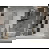 Cabine de douche pliante Mexen Lima 90 x 120 cm, graphite, chrome + bac à douche Flat, blanc - 856-090-120-01-40-4010