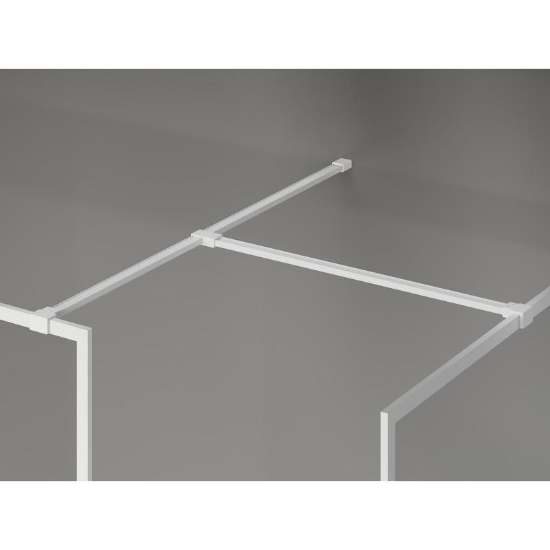 Mexen Kioto-F paroi de douche Walk-in avec cadre 120 x 95 cm, transparent 8 mm, blanc - 800-120-202-04-20-095