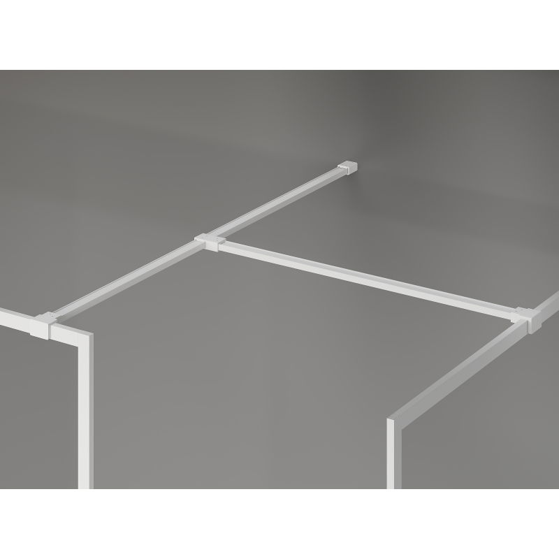 Mexen Kioto-F Paroi de douche Walk-in avec cadre 150 x 95 cm, transparent 8 mm, blanc - 800-150-202-04-20-095
