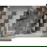 Mexen Lima cabine de douche pliante 100 x 70 cm, graphite, chrome + receveur Flat, blanc - 856-100-070-01-40-4010