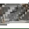 Mexen Lima cabine de douche pliante 100 x 70 cm, graphite, chrome + receveur Flat, blanc - 856-100-070-01-40-4010