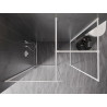 Mexen Kioto-F cloison de douche Walk-in avec cadre 180 x 100 cm, transparent 8 mm, blanc - 800-180-202-04-20-100