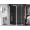 Mexen Kioto-F cloison de douche Walk-in avec cadre 180 x 100 cm, transparent 8 mm, blanc - 800-180-202-04-20-100
