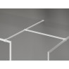 Mexen Kioto-F cloison de douche Walk-in avec cadre 180 x 100 cm, transparent 8 mm, blanc - 800-180-202-04-20-100