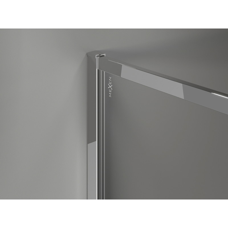 Mexen Kioto-F paroi de douche Walk-in avec cadre 150 x 70 cm, transparent 8 mm, chrome - 800-150-202-04-00-070