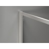 Mexen Kioto-F paroi de douche Walk-in avec cadre 110 x 95 cm, transparent 8 mm, nickel brossé - 800-110-202-04-97-095