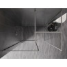 Mexen Kioto-F paroi de douche Walk-in avec cadre 110 x 95 cm, transparent 8 mm, nickel brossé - 800-110-202-04-97-095