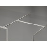 Mexen Kioto-F paroi de douche Walk-in avec cadre 110 x 95 cm, transparent 8 mm, nickel brossé - 800-110-202-04-97-095