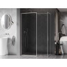 Mexen Kioto-F paroi de douche Walk-in avec cadre 110 x 95 cm, transparent 8 mm, nickel brossé - 800-110-202-04-97-095