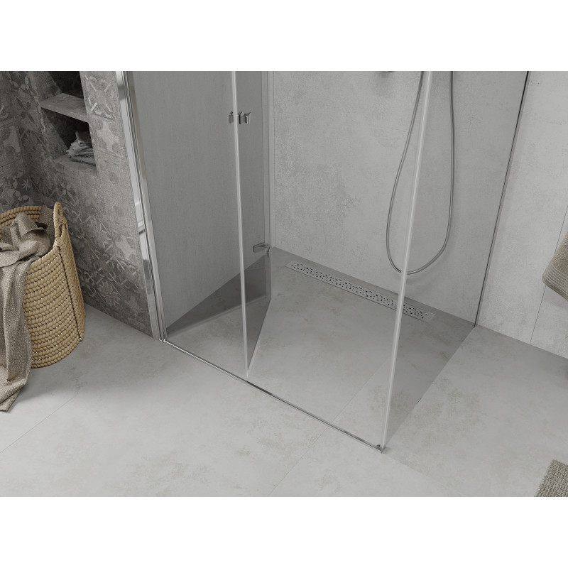 Mexen Lima cabine de douche pliante 115 x 80 cm, transparente, chromée - 856-115-080-01-00