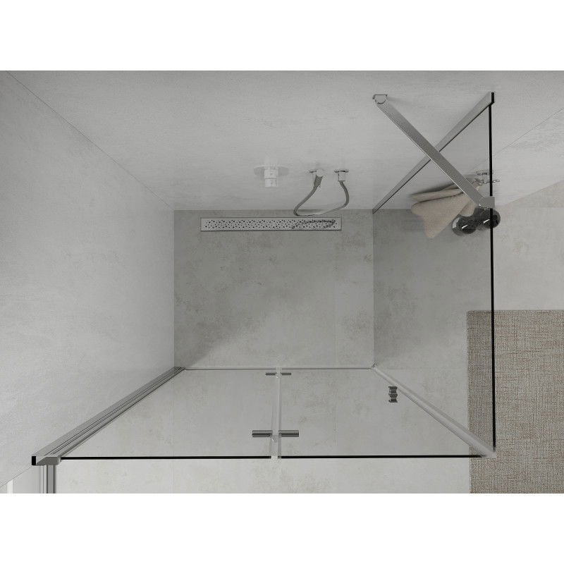 Mexen Lima cabine de douche pliante 115 x 90 cm, transparent, chromé - 856-115-090-01-00