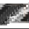 Mexen Kioto-F paroi de douche à l'italienne avec cadre 90 x 70 cm, transparent 8 mm, nickel brossé - 800-090-202-04-97-070