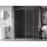 Mexen Kioto-F paroi de douche Walk-in avec cadre 160 x 80 cm, transparent 8 mm, chrome - 800-160-202-04-00-080