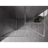 Mexen Kioto-F paroi de douche Walk-in avec cadre 160 x 80 cm, transparent 8 mm, chrome - 800-160-202-04-00-080