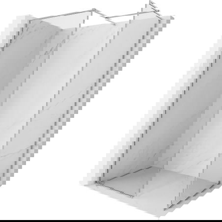 Mexen Kioto-F paroi de douche Walk-in avec cadre 180 x 80 cm, transparent 8 mm, chrome - 800-180-202-04-00-080