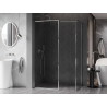 Mexen Kioto-F paroi de douche Walk-in avec cadre 140 x 85 cm, transparent 8 mm, chrome - 800-140-202-04-00-085