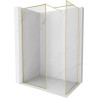 Mexen Kioto-F paroi de douche Walk-in avec cadre 170 x 90 cm, transparent 8 mm, or brossé - 800-170-202-04-55-090