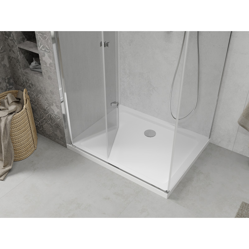 Mexen Lima cabine de douche pliable 70 x 100 cm, transparent, chromé + receveur Plat - 856-070-100-01-00-4010